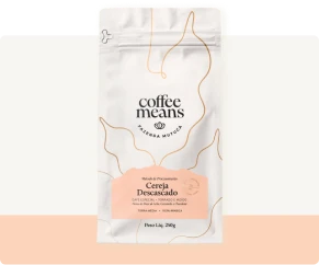 Café com método de processamento Cereja Descascado